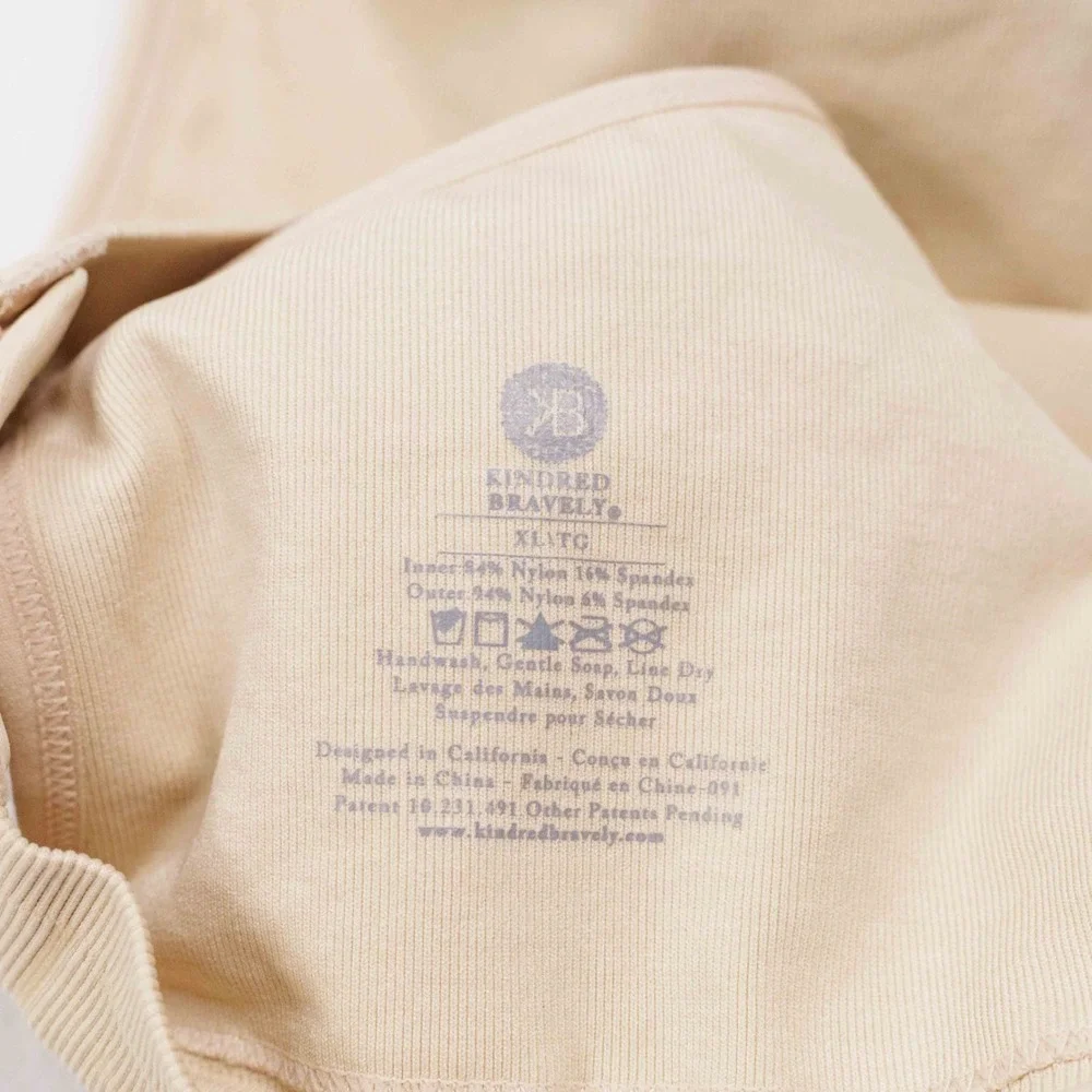 KINDRED BRAVELY Seamless‎ Nursing Pumping Bra Maternity Wireless Beige Sz XL